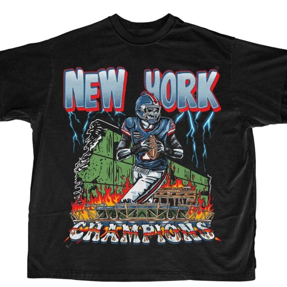 New York Giants Shirt New York Giants Football Shirt NY Giants Shirt Tee Retro - Picture 1 of 2